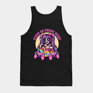 Spooky Halloween Gamer Girl Tank Top